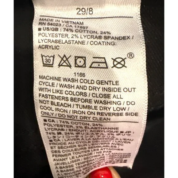 NWT Banana Republic Women's Low-Rise Bootcut Black Shiny Jeans Size 29/8 - Picture 11 of 12